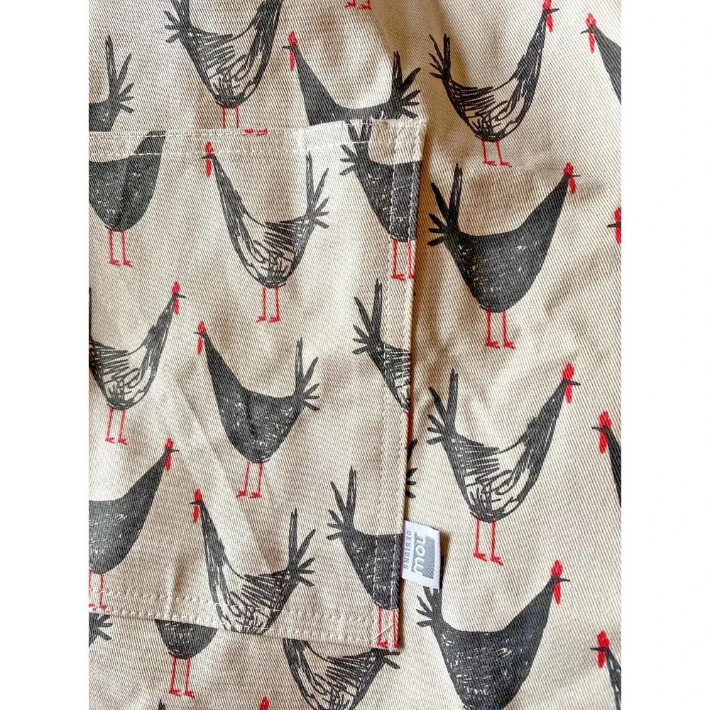 NEW Now Designs Chicken Scratch Cotton Chef's Apron, Chicken Print, 28